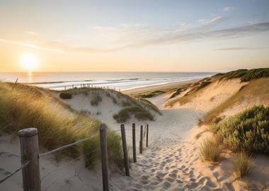 Dunes Sea Beach Sunrise