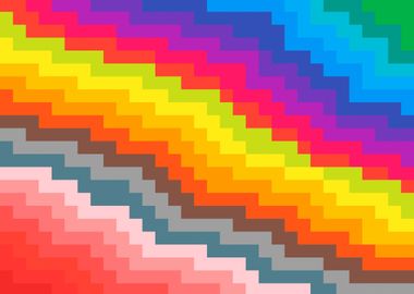 Pixel art rainbow