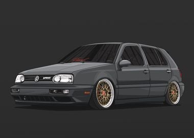 Static Golf MK3 VR6 Black