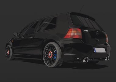 VW Golf MK4 R32 Black