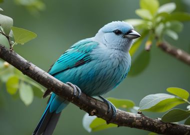 Tanager blue gray bird