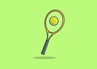 Tennis Ball with Racket