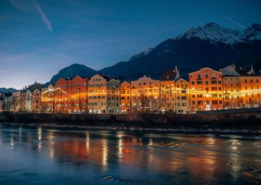 Innsbruck winter night