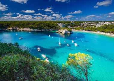 View island of Menorca