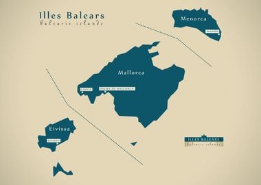 Illes Balears Spain map