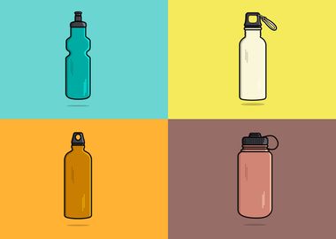 Gym water bottles Vectors