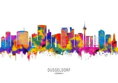 Dusseldorf Germany Skyline