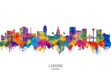 Lansing Michigan Skyline