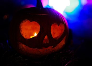 Halloween love pumpkin