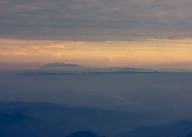 Montserrat over clouds