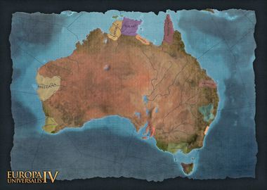 Australia Blue Map