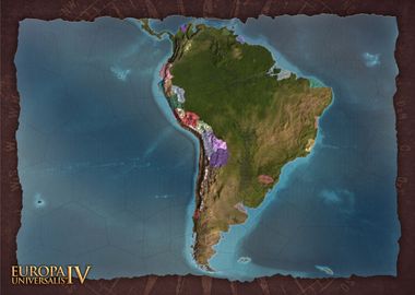 South America Brown Map