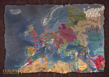 Europe Brown Map