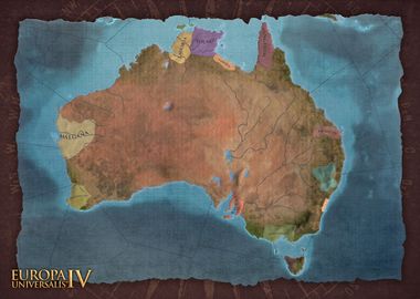 Australia Brown Map