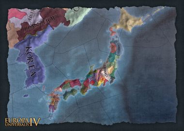 Japan Blue Map