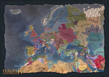 Europe Blue Map