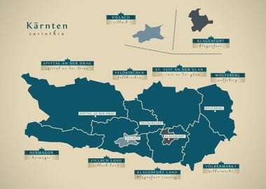 Carinthia Austria map