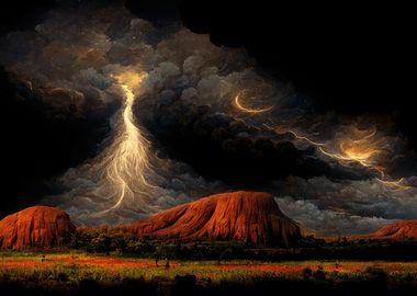 Australian outback storm