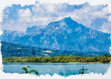 Lake and Mountain Italy