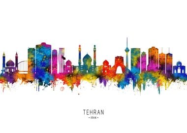 Tehran Iran Skyline