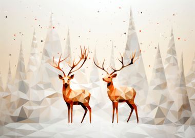 Christmas Art Reindeer IV