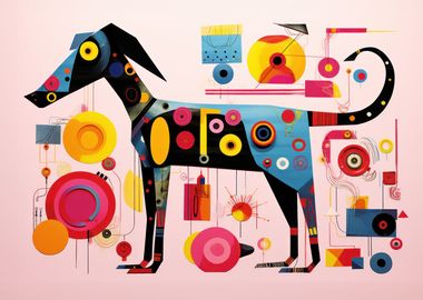 Colourful Abstract Dog