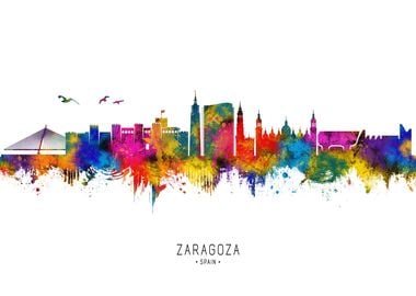 Zaragoza Spain Skyline