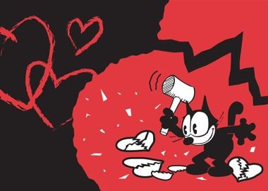 Felix the Cat Hearts