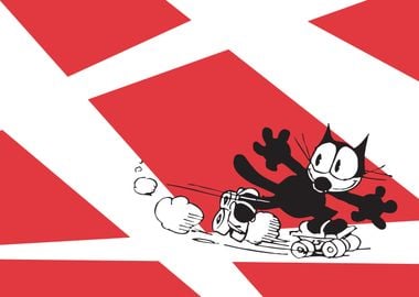 Felix the Cat On Skates