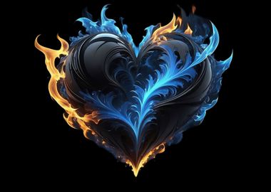 Flaming Fractal Heart