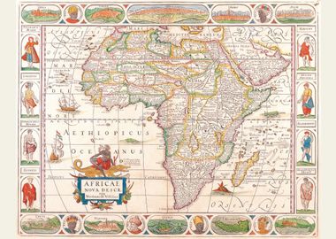 Africa by N Visscher c1658