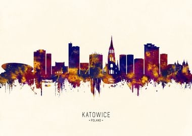 Katowice Poland Skyline