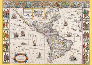 The Americas W Blaeu c1650