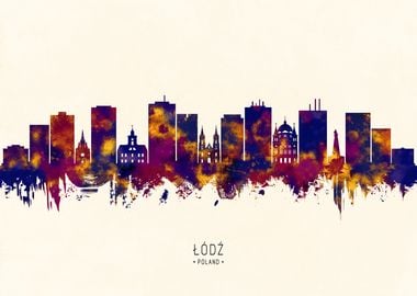 Lodz Poland Skyline