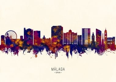 Malaga Andalusia Skyline