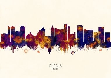 Puebla Mexico Skyline