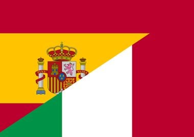 Spain Italy Flag