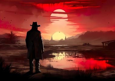 Red Cowboy In The Desert