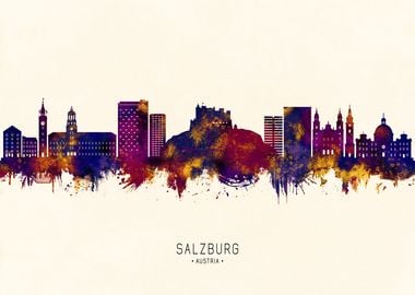 Salzburg Austria Skyline