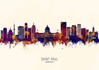 Saint Paul USA Skyline