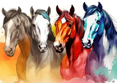 Horse Animals painted