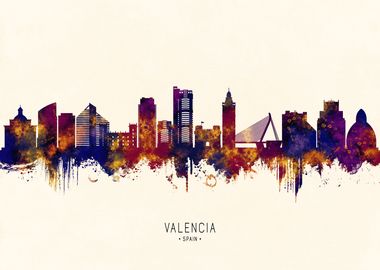 Valencia Spain Skyline