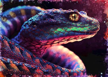 Colorful Serpent Art