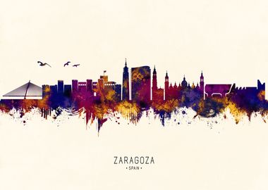 Zaragoza Spain Skyline