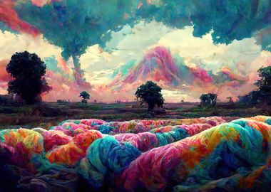 Cotton candy harvest