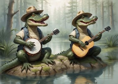 Guitar Music Alligators 