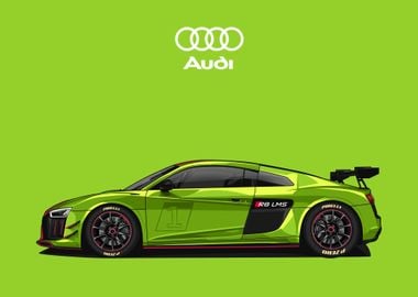 audi r8 green