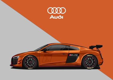 audi r8 orange