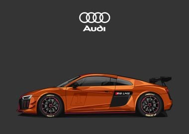 audi r8 orange