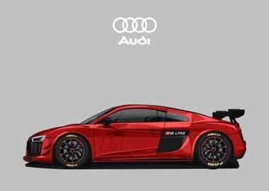 audi r8 red